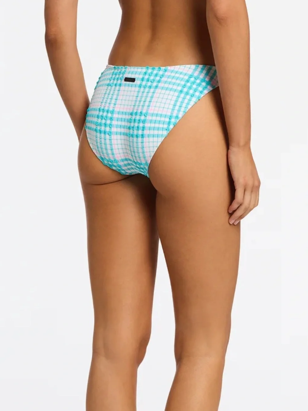 triangl swimwear Aqua Plaid Bikini Set - Aqua, White & Pink